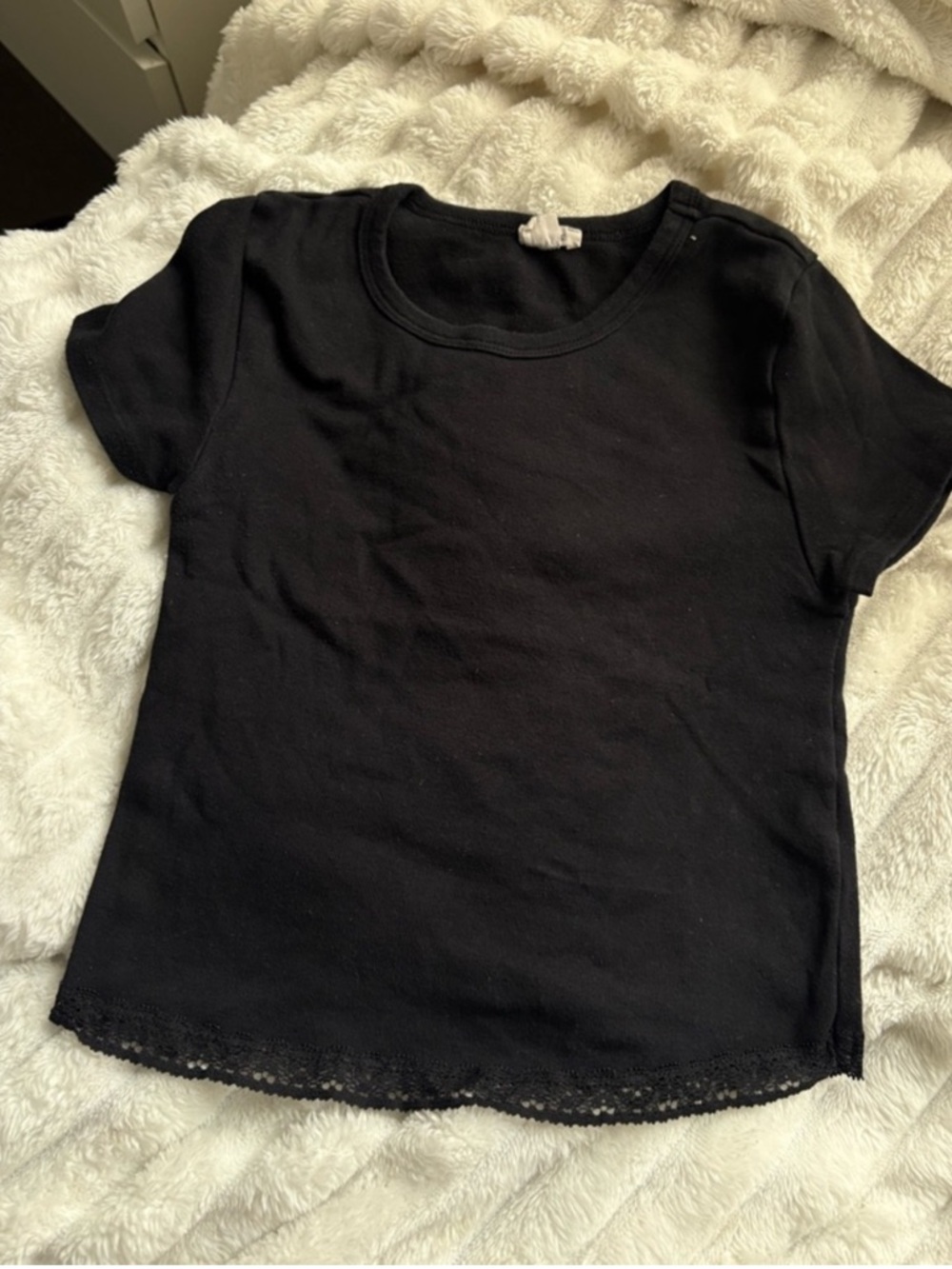 ❁ 3/$15 ❁ Garage Black Tee with lace trim